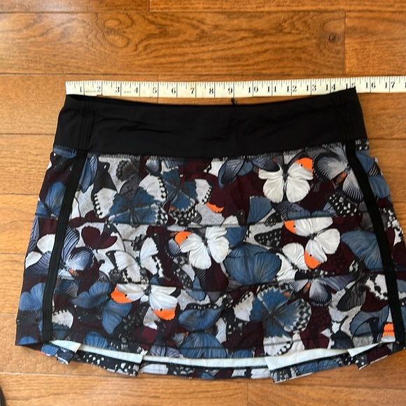 🖤LULULEMON PACE RIVAL SKIRT/SKORT*TALL-BIGGIE SO FLY BUTTERFLY PIZZAZ/BLACK-8🖤 - Picture 10 of 15